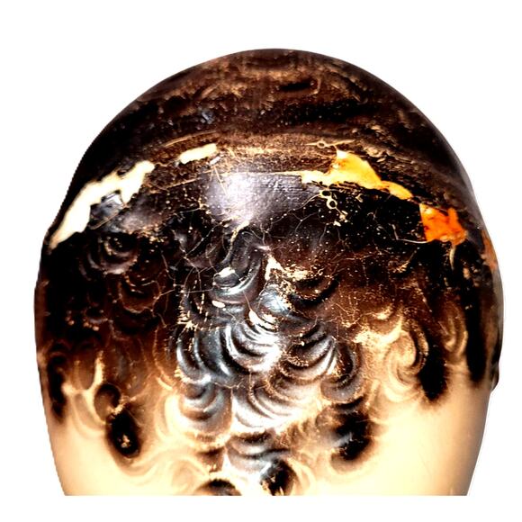 22" 30s or40s VNTG Blue Metal Sleep Eyes, Curly Molded Hair Faint Cry Baby Doll - Picture 10 of 16